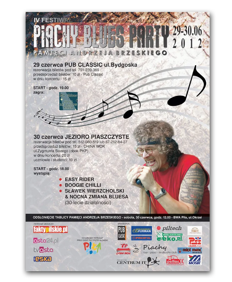IV FESTIWAL PIACHY BLUES PARTY - plakat