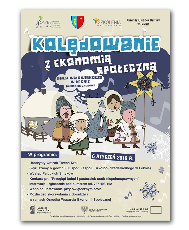 KOLĘDOWANIE Z EKONOMIĄ SPOŁECZNĄ - plakat