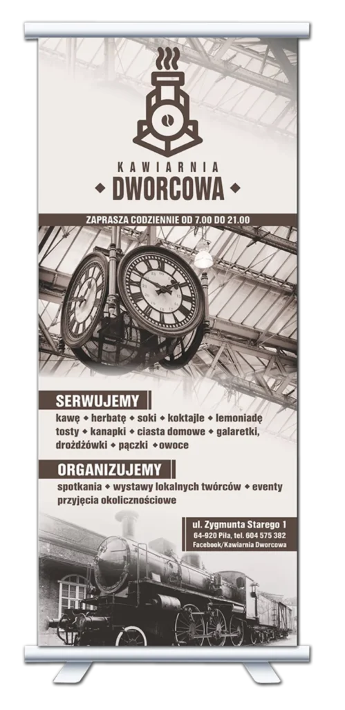 Rollup dla Kawiarni Dworcowej